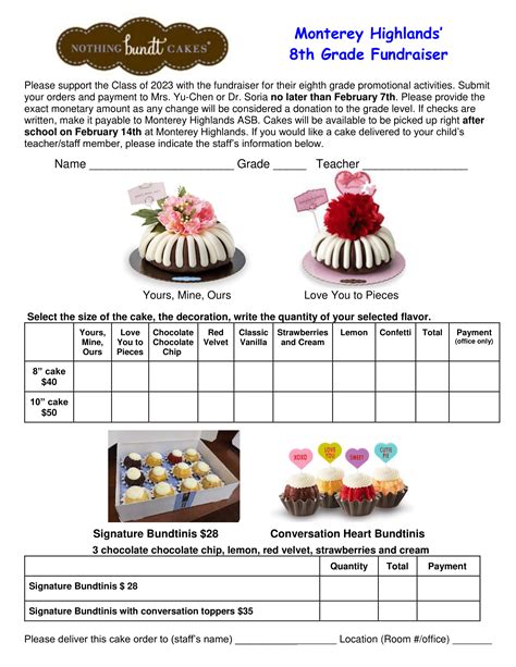 cake fundraiser ideas.